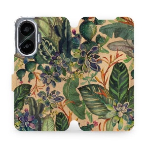 Flipové pouzdro Mobiwear - Xiaomi Poco F7 - VP05S Sukulenty