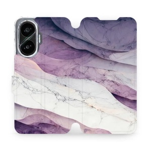 Flipové pouzdro Mobiwear - Xiaomi Poco F7 - VP31S Bílý a fialový mramor