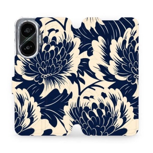 Flipové pouzdro Mobiwear - Xiaomi Poco F7 - VA40S Modré a béžové květy