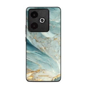 Lesklý kryt Mobiwear Glossy - Realme GT 7T - G022G Zelenkavý a zlatavý mramor