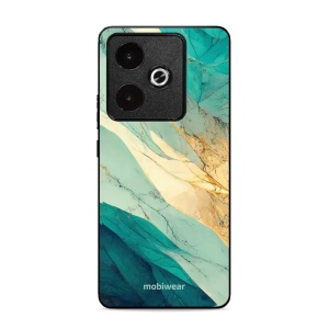 Lesklý kryt Mobiwear Glossy - Realme GT 7T - G024G - Zlatavý a zelenkavý mramor
