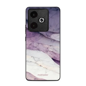 Lesklý kryt Mobiwear Glossy - Realme GT 7T - G028G - Bílý a fialový mramor