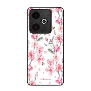 Lesklý kryt Mobiwear Glossy - Realme GT 7T - G033G - Růžové květy