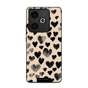Lesklý kryt Mobiwear Glossy - Realme GT 7T - GA51G Černá srdíčka