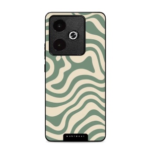 Lesklý kryt Mobiwear Glossy - Realme GT 7T - GA57G Zelené a béžové zkrouceniny