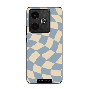 Lesklý kryt Mobiwear Glossy - Realme GT 7T - GA59G Modrá a béžová šachovnice