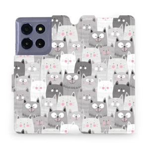 Flipové pouzdro Mobiwear - Motorola Moto G86 5G - M099P Kočičky