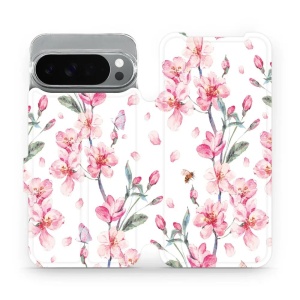 Flipové pouzdro Mobiwear - Google Pixel 10 Pro XL - M124S Růžové květy