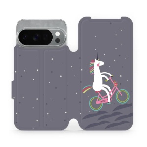 Flipové pouzdro Mobiwear - Google Pixel 10 Pro - V024P Jednorožec na kole