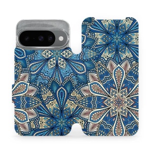 Flipové pouzdro Mobiwear - Google Pixel 10 - V108P Modré mandala květy