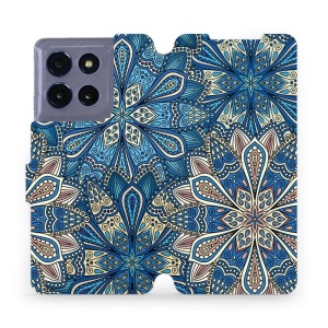 Flipové pouzdro Mobiwear - Motorola Moto G86 5G - V108P Modré mandala květy