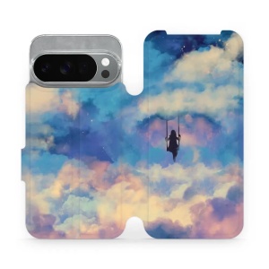 Flipové pouzdro Mobiwear - Google Pixel 10 Pro - MR09S Dívka na houpačce v oblacích