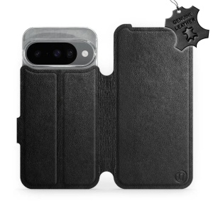 Kožené flip pouzdro Mobiwear - Google Pixel 10 - Černé