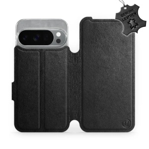 Kožené flip pouzdro Mobiwear - Google Pixel 10 Pro - Černé - VÝPRODEJ