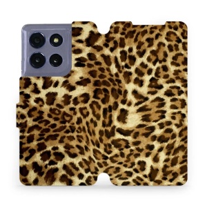 Flipové pouzdro Mobiwear - Motorola Moto G86 5G - VA33P Leopardí vzor