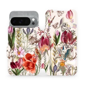 Flipové pouzdro Mobiwear - Google Pixel 10 Pro - MP01S Rozkvetlá louka