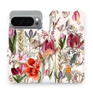 Flipové pouzdro Mobiwear - Google Pixel 10 Pro XL - MP01S Rozkvetlá louka