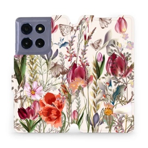 Flipové pouzdro Mobiwear - Motorola Moto G86 5G - MP01S Rozkvetlá louka