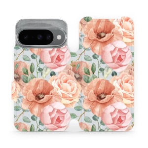 Flipové pouzdro Mobiwear - Google Pixel 10 - MP02S Pastelové květy