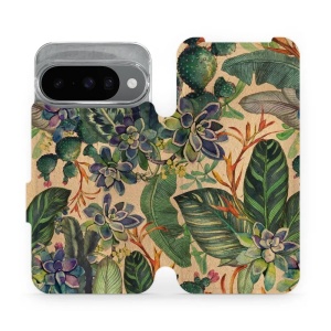 Flipové pouzdro Mobiwear - Google Pixel 10 - VP05S Sukulenty