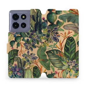Flipové pouzdro Mobiwear - Motorola Moto G86 5G - VP05S Sukulenty