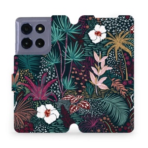 Flipové pouzdro Mobiwear - Motorola Moto G86 5G - VP13S Temná flóra