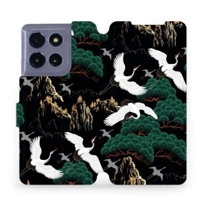 Flipové pouzdro Mobiwear - Motorola Moto G86 5G - VP16S Jeřábi