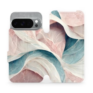 Flipové pouzdro Mobiwear - Google Pixel 10 Pro - VP33S Růžový a zelenkavý mramor