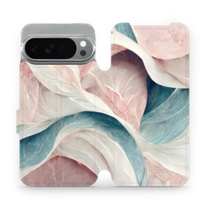 Flipové pouzdro Mobiwear - Google Pixel 10 Pro XL - VP33S Růžový a zelenkavý mramor