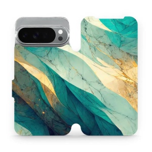 Flipové pouzdro Mobiwear - Google Pixel 10 Pro XL - VP37S Zlatavý a zelenkavý mramor
