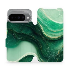 Flipové pouzdro Mobiwear - Google Pixel 10 - VP38S Zelený mramor
