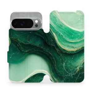 Flipové pouzdro Mobiwear - Google Pixel 10 Pro - VP38S Zelený mramor
