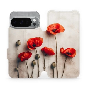 Flipové pouzdro Mobiwear - Google Pixel 10 Pro - VP42S Vlčí máky