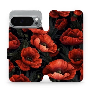 Flipové pouzdro Mobiwear - Google Pixel 10 Pro XL - VP45S Temné červené květy