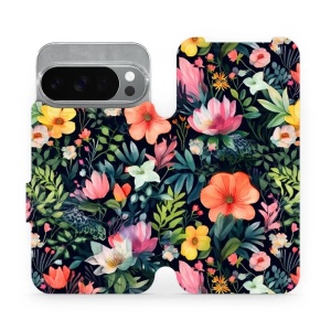 Flipové pouzdro Mobiwear - Google Pixel 10 Pro - VP48S Pestré kvítky