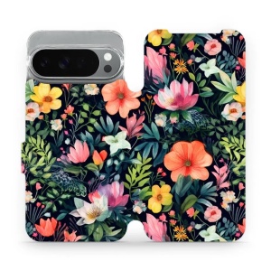 Flipové pouzdro Mobiwear - Google Pixel 10 Pro XL - VP48S Pestré kvítky