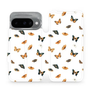 Flipové pouzdro Mobiwear - Google Pixel 10 - VP77S Oranžoví motýlci