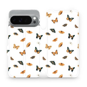 Flipové pouzdro Mobiwear - Google Pixel 10 Pro XL - VP77S Oranžoví motýlci