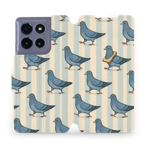 Flipové pouzdro Mobiwear - Motorola Moto G86 5G - VP91S Holubi