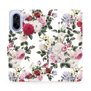 Flipové pouzdro Mobiwear - OnePlus Nord CE5 - MD01S Růže na bílé