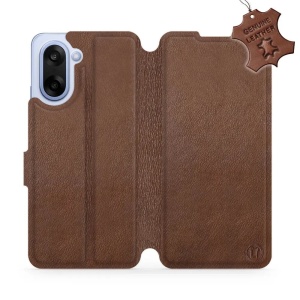 Kožené flip pouzdro Mobiwear - OnePlus Nord CE5 - Hnědé