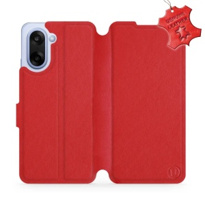 Kožené flip pouzdro Mobiwear - OnePlus Nord CE5 - Červené