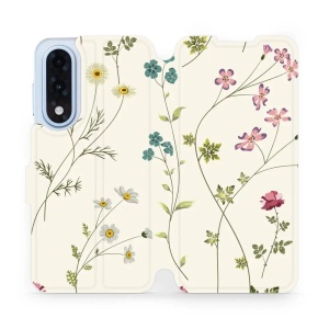 Flipové pouzdro Mobiwear - OnePlus Nord 5 - MD03S Tenké rostlinky s květy