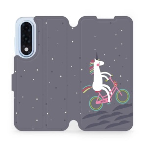 Flipové pouzdro Mobiwear - OnePlus Nord 5 - V024P Jednorožec na kole
