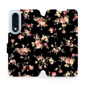Flipové pouzdro Mobiwear - OnePlus Nord 5 - VD02S Květy na černé