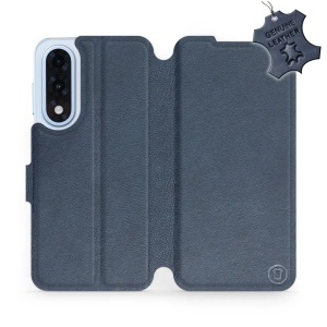 Kožené flip pouzdro Mobiwear - OnePlus Nord 5 - Modré