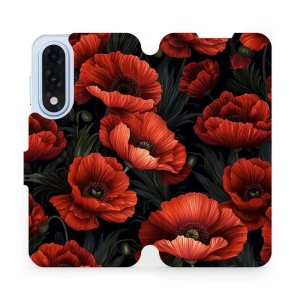 Flipové pouzdro Mobiwear - OnePlus Nord 5 - VP45S Temné červené květy