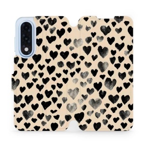 Flipové pouzdro Mobiwear - OnePlus Nord 5 - VA51S Černá srdíčka