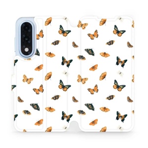 Flipové pouzdro Mobiwear - OnePlus Nord 5 - VP77S Oranžoví motýlci