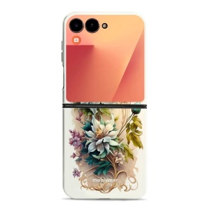 Odolný obal Mobiwear Elite Pro - Samsung Galaxy Z Flip 7 - E014E Krémové květy